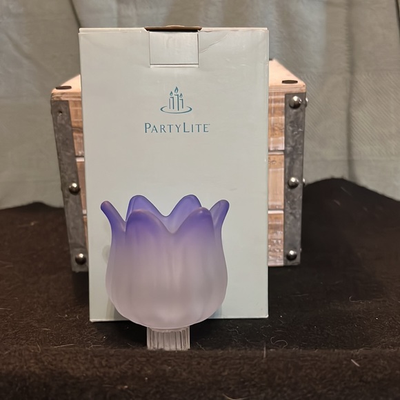 PartyLite Retired Purple Tulip Peglites Mini-Globes P7118